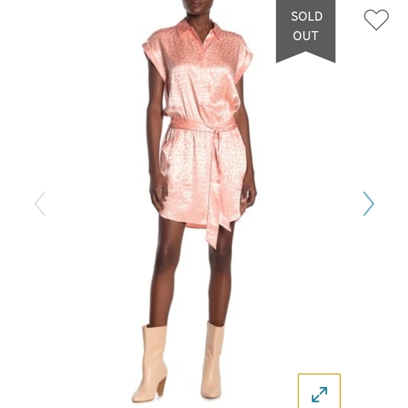 Joie Dresses & Skirts - -SOLD- Joie Satin Leopard Shirt Dress